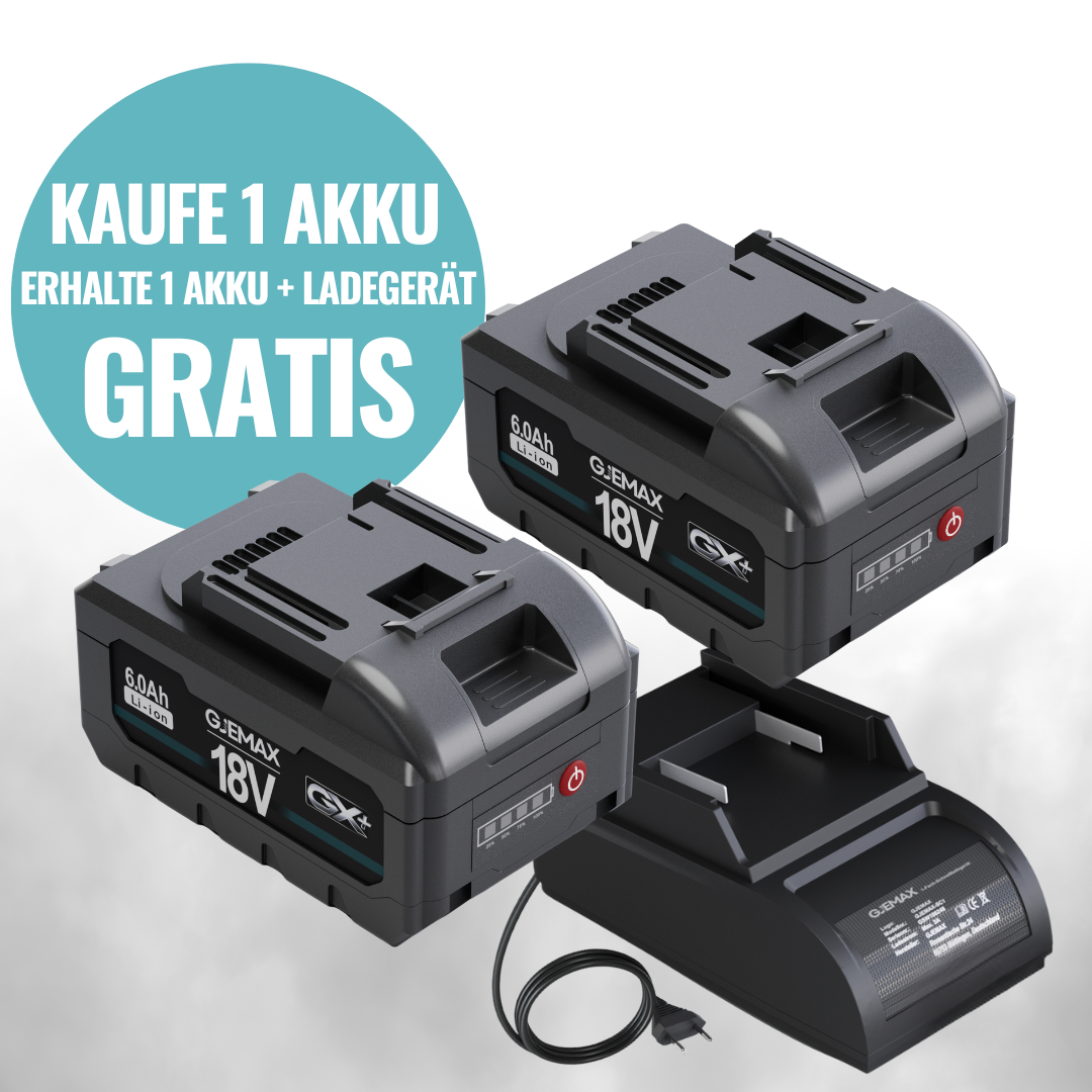 GJEMAX 18V 6.0AH AKKU | GX+