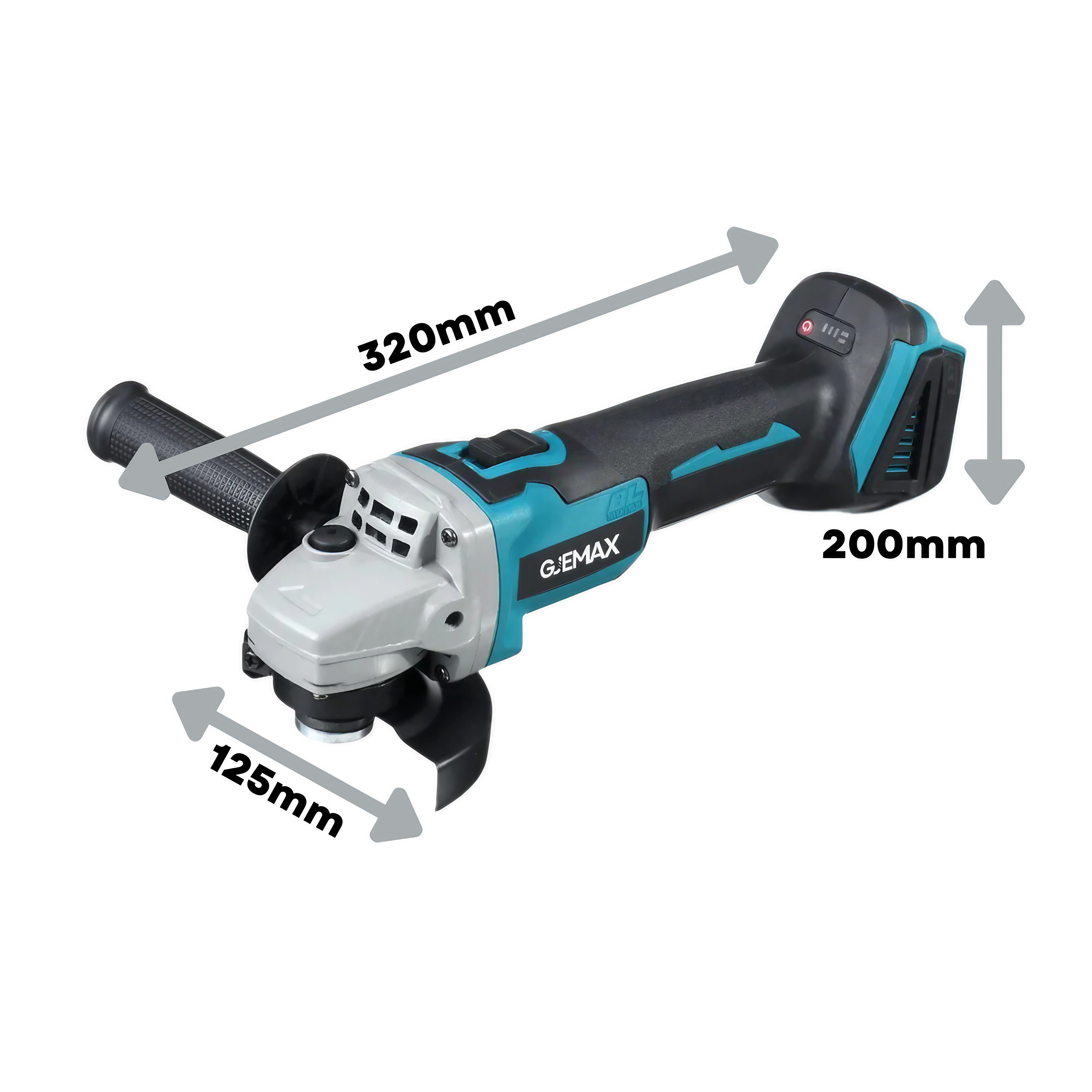 GJEMAX AKKU-WINKELSCHLEIFER 18V | 800W | Ø125MM