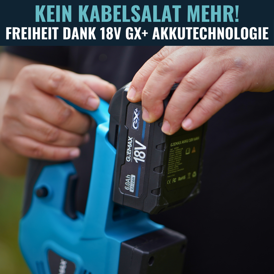 GJEMAX AKKU-HECKENSCHERE SET