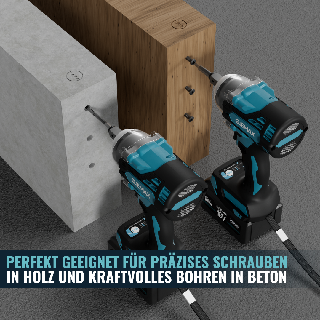 GJEMAX AKKU-SCHLAGSCHRAUBER 18V | 520NM