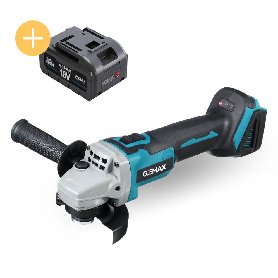 GJEMAX AKKU-WINKELSCHLEIFER 18V | 800W | Ø125MM